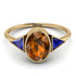 Geometrical Bezel Brown Diamond Ring - Trinity No. 1113