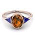 Geometrical Bezel Brown Diamond Ring - Trinity No. 1114