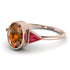 Geometrical Bezel Brown Diamond Ring - Trinity No. 1105 image 1