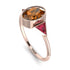 Geometrical Bezel Brown Diamond Ring - Trinity No. 1105