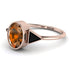 Geometrical Bezel Brown Diamond Ring - Trinity No. 1108 image 1