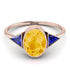 Geometrical Bezel Citrine Ring - Trinity No. 614
