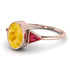 Geometrical Bezel Citrine Ring - Trinity No. 611