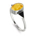 Geometrical Bezel Citrine Ring - Trinity No. 609