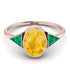 Geometrical Bezel Citrine Ring - Trinity No. 605