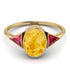 Geometrical Bezel Citrine Ring - Trinity No. 610