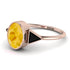 Geometrical Bezel Citrine Ring - Trinity No. 608