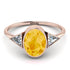 Geometrical Bezel Citrine Ring - Trinity No. 602