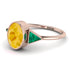 Geometrical Bezel Citrine Ring - Trinity No. 605