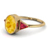 Geometrical Bezel Citrine Ring - Trinity No. 610