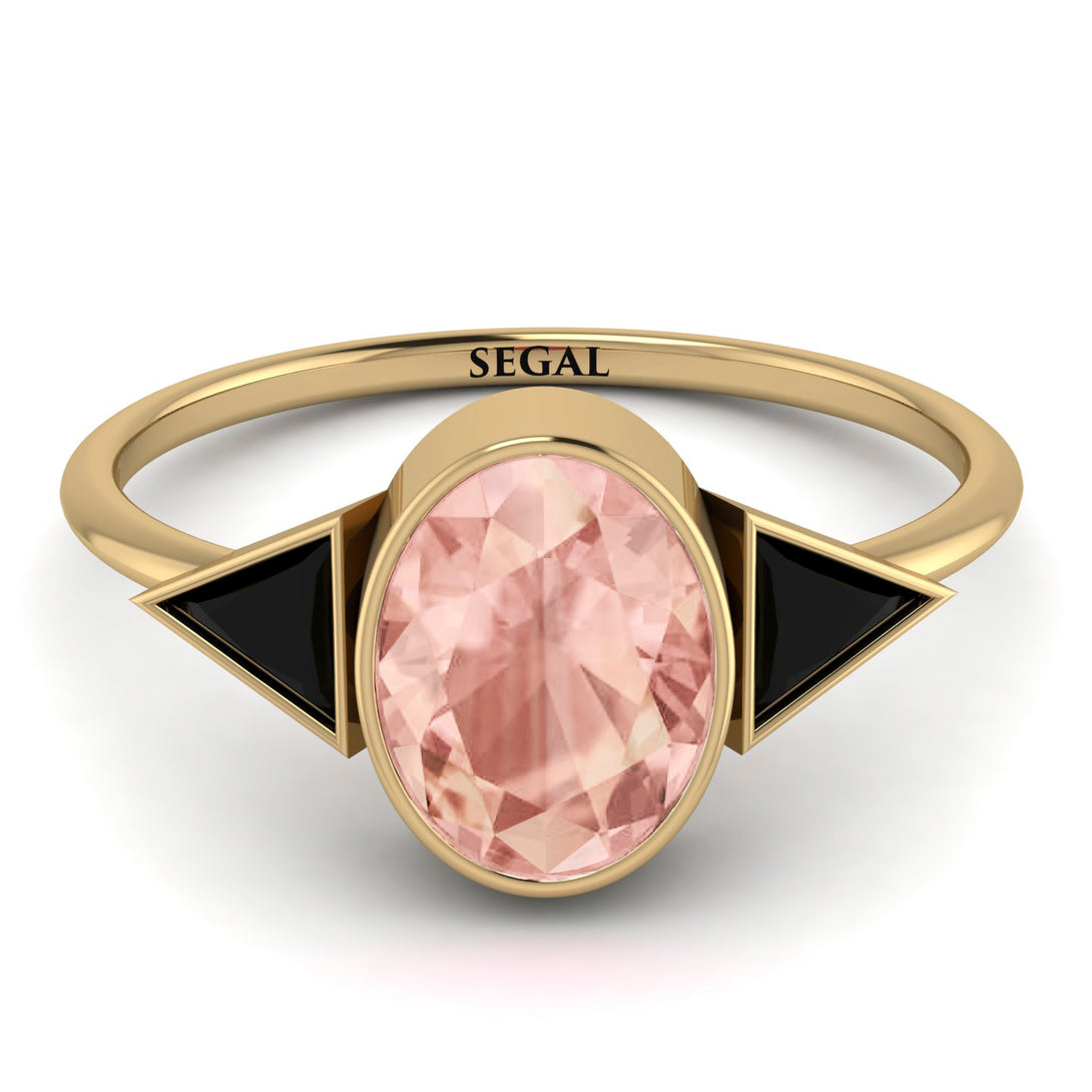 Geometrical Bezel Morganite Ring - Trinity No. 907