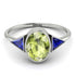 Geometrical Bezel Peridot Ring - Trinity No. 715