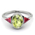 Geometrical Bezel Peridot Ring - Trinity No. 712