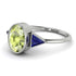 Geometrical Bezel Peridot Ring - Trinity No. 715
