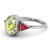 Geometrical Bezel Peridot Ring - Trinity No. 712