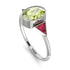 Geometrical Bezel Peridot Ring - Trinity No. 712