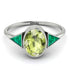 Geometrical Bezel Peridot Ring - Trinity No. 706