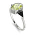 Geometrical Bezel Peridot Ring - Trinity No. 709