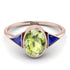Geometrical Bezel Peridot Ring - Trinity No. 714