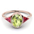 Geometrical Bezel Peridot Ring - Trinity No. 711