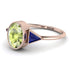 Geometrical Bezel Peridot Ring - Trinity No. 714