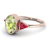 Geometrical Bezel Peridot Ring - Trinity No. 711