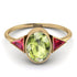 Geometrical Bezel Peridot Ring - Trinity No. 710