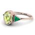 Geometrical Bezel Peridot Ring - Trinity No. 705