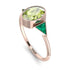 Geometrical Bezel Peridot Ring - Trinity No. 705