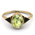 Geometrical Bezel Peridot Ring - Trinity No. 707