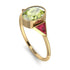 Geometrical Bezel Peridot Ring - Trinity No. 710