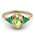 Geometrical Bezel Peridot Ring - Trinity No. 704