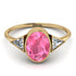 Geometrical Bezel Pink Moissanite Ring - Trinity No. 801