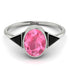 Geometrical Bezel Pink Moissanite Ring - Trinity No. 809 image 3