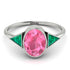 Geometrical Bezel Pink Moissanite Ring - Trinity No. 806 image 3