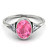 Geometrical Bezel Pink Moissanite Ring - Trinity No. 803 image 3