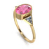 Geometrical Bezel Pink Moissanite Ring - Trinity No. 801 image 2