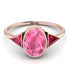 Geometrical Bezel Pink Moissanite Ring - Trinity No. 811