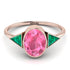 Geometrical Bezel Pink Moissanite Ring - Trinity No. 805 image 3