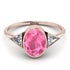 Geometrical Bezel Pink Moissanite Ring - Trinity No. 802 image 3