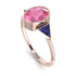Geometrical Bezel Pink Moissanite Ring - Trinity No. 814 image 2