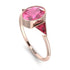 Geometrical Bezel Pink Moissanite Ring - Trinity No. 811