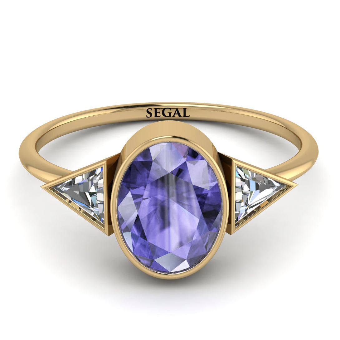 Geometrical Bezel Tanzanite Ring - Trinity No. 201