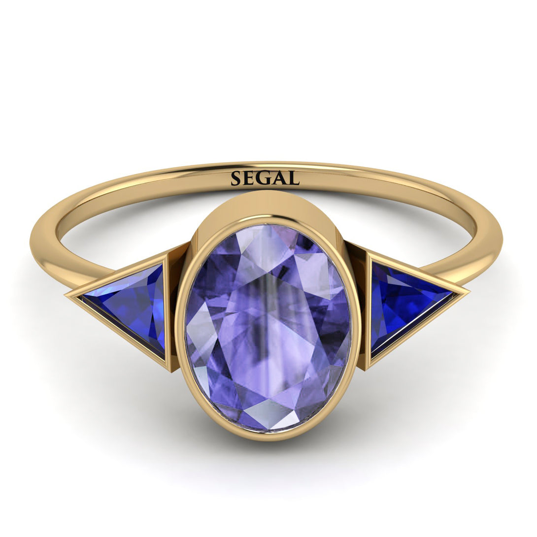 Geometrical Bezel Tanzanite Ring - Trinity No. 213