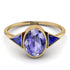 Geometrical Bezel Tanzanite Ring - Trinity No. 213