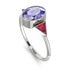 Geometrical Bezel Tanzanite Ring - Trinity No. 212