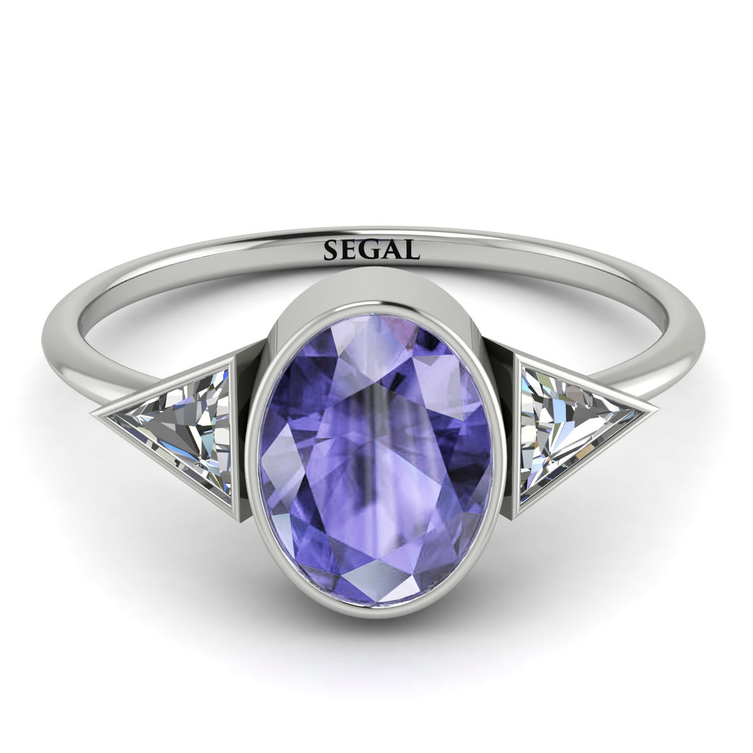 Geometrical Bezel Tanzanite Ring - Trinity No. 203