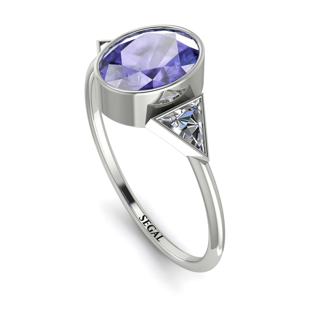 Geometrical Bezel Tanzanite Ring - Trinity No. 203