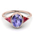 Geometrical Bezel Tanzanite Ring - Trinity No. 211