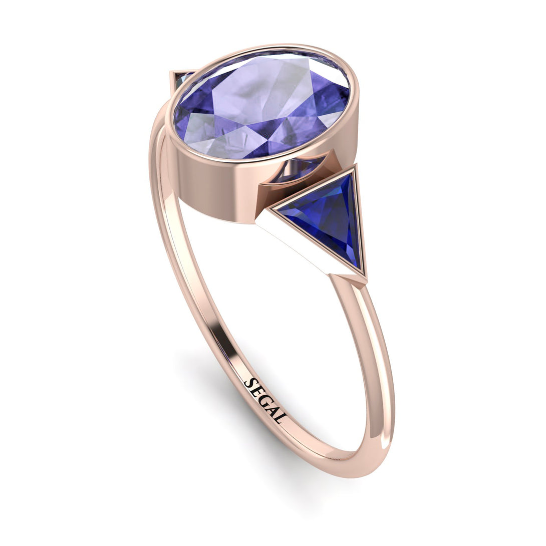 Geometrical Bezel Tanzanite Ring - Trinity No. 214